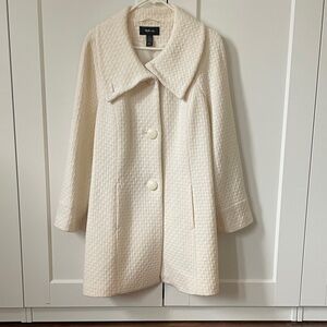 Talbots Ivory Women's Cape with Textured Pattern